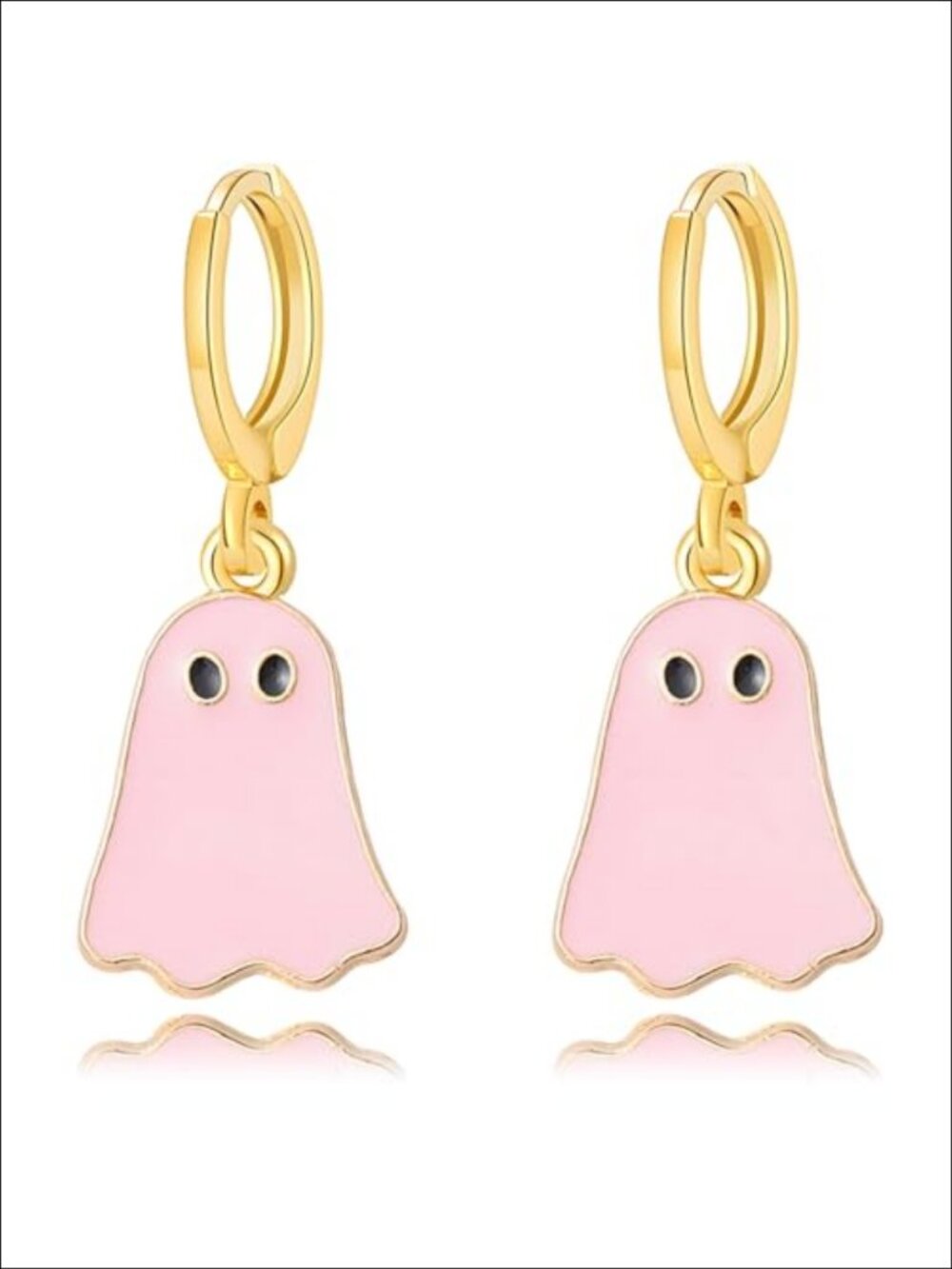 Ghost Hoop Earrings Enamel Halloween Party Jewelry Women
